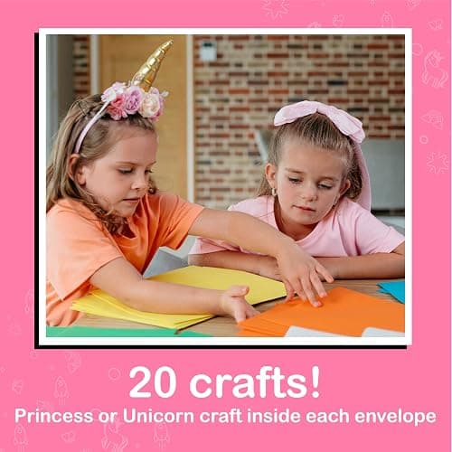 Craftikit® 20 Award-Winning Princess & Unicorn Crafts for Kids Ages 3-10 Years, All-Inclusive Toddler Arts and Craft Kits for Kids, Fun Toddler Craft Box for Girls in Preschool thumbnail 9