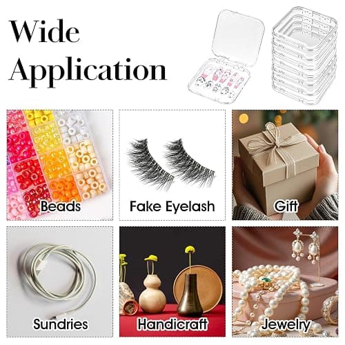 30 PCS Press on Nail Boxes with 5 Pcs Adhesive Double Sided Tape, Clear Acrylic Nail Display Box for Storage Nails Tips Press on Container Plastic Empty Packaging Boxes for Nails Art Home thumbnail 7
