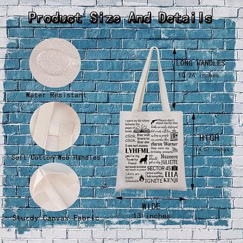 MNIGIU Series Book Tote Bag Book Fandom Gift Book Lover Gift Bookish Merch thumbnail 3