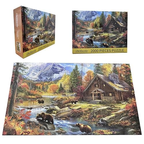 Jigsaw Puzzles 2000 Pieces for Adults Families Bear Village Pieces Fit Together Perfectly thumbnail 6