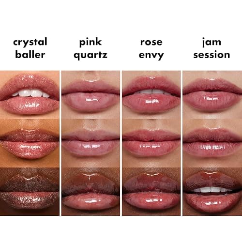 e.l.f. Glow Reviver Quad Goals Lip Oil Kit, Lip Gloss For A High-Gloss Finish & Sheer Wash Of Color, Non-Sticky, Vegan & Cruelty-Free, 4 Glosses - Quad Goals Lip Oil Kit - 0.25 Fl Oz (Pack of 4) thumbnail 5