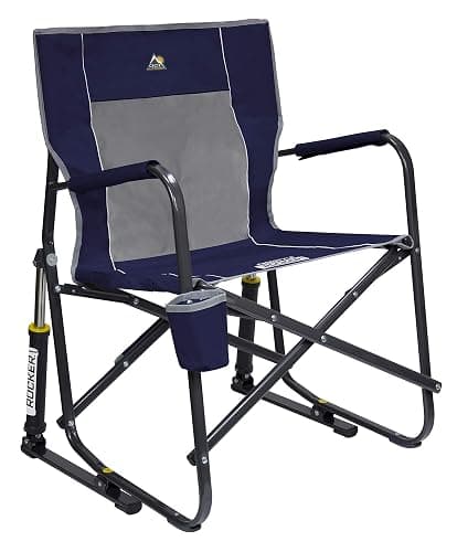 GCI Outdoor Freestyle Rocker Camping Chair | Portable Folding Rocking Chair with Solid, Durable Armrests, Drink Holder & Comfortable Backrest — Indigo Blue thumbnail 5
