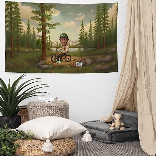 Eocfaid Music Album Cover Wall Tapestry, 36x60 Inch Bedroom Decor - Large Artistic Wall Hanging with Taylor Wolf Theme for Living Room, Dorm, Aesthetic Room thumbnail 3