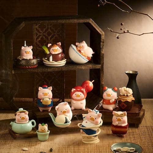 maidimiao Lulu The Pig Piggy Chinese Cuisine Restaurant Series Blind Box Figures Home dector 1PC Figurine Ornament thumbnail 5