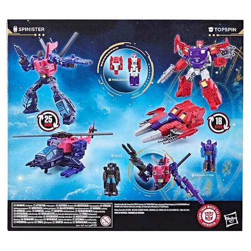 Transformers Age of The Primes Wreck 'n Doom Collection Topspin vs Spinister 5.5-inch Converting Action Figure 2-Pack, Robot Toys, Ages 8+ (Amazon Exclusive) thumbnail 5