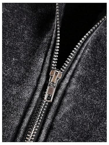SOLY HUX Men's Zip Up Graphic Hooded Hip Hop Concert Hoodies | Sweatshirt Jacket, Street Daily, Fall, Streetwear, Outerwear Tops thumbnail 5