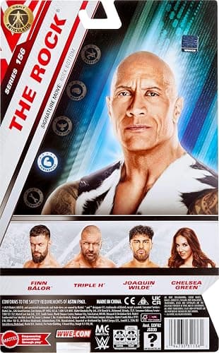 Mattel WWE The Rock Action Figure, Main Event Series #156, 6-inch Collectible Superstar with 14 Articulation Points & Life-Like Look thumbnail 6