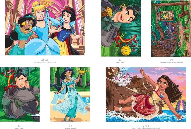 Coloriages mystères Disney - Princesses Tome 2: Colorie les chiffres et découvre l'image thumbnail 4