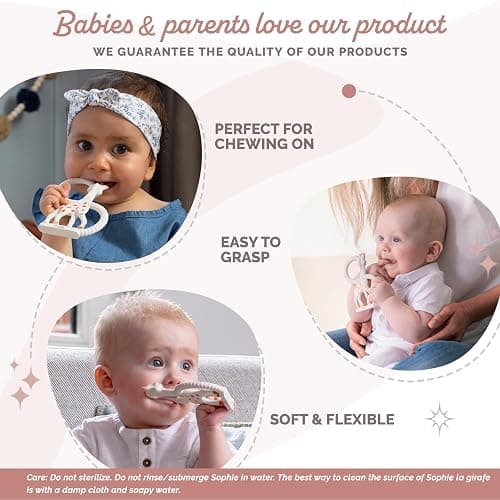 Sophie la girafe Teething Ring | Made from Natural Rubber | Designed for Teething Babies | Awaken All 5 Senses | Easy to Clean thumbnail 5