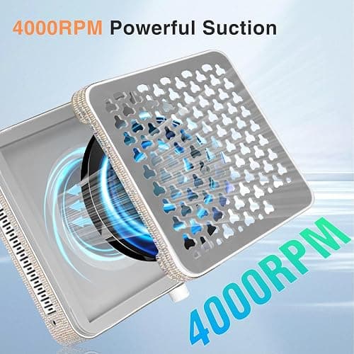 Rechargeable Nail Dust Collector, 10-Gear Powerful Cordless Nail Fan Dust Collector for Nails Vacuum Duster Professional Dust Collector for Nail Tech thumbnail 3