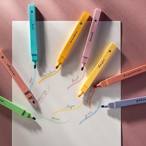 DIVERSEBEE Bible Highlighters with Soft Chisel Tip, 8 Pack Assorted Colors Pens No Bleed, Quick Dry Set, Cute Aesthetic Markers, Bible Study Journaling Supplies and Accessories (Pastel) thumbnail 4