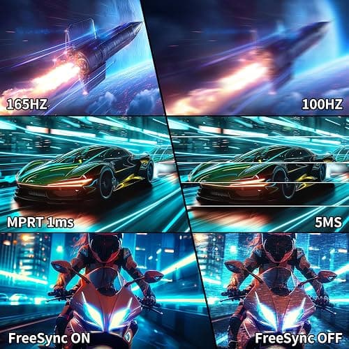 SANSUI 34-Inch Curved Gaming Monitor UWQHD 3440 x 1440 Up to 165Hz Curved 1500R - PIP/PBP, 1ms(MPRT), HDR, 300nits, sRGB 125%, DCI-P3 95%,FreeSync,HDMIx2,DP1.4 x2 (DP Cable Included) thumbnail 5