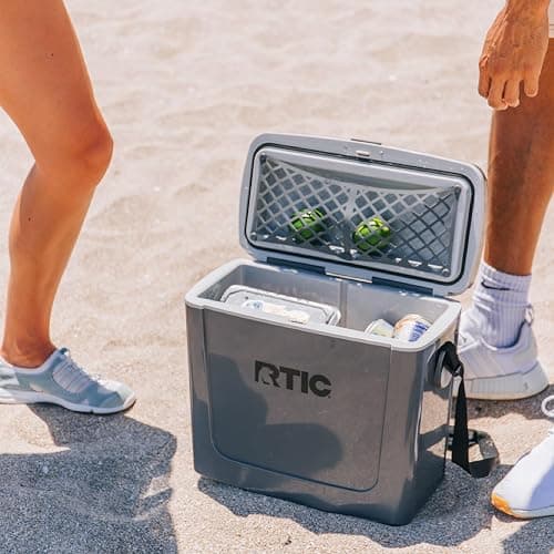 RTIC 16 Qt Road Trip Cooler, Hard Insulated Portable with Strap and Handle for Outdoor, Beach, Picnic, Camping, Sports, Travel thumbnail 8