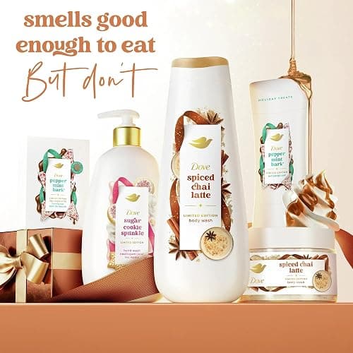 Dove Exfoliating Body Scrub – Spiced Chai Latte, Deeply Nourishing Exfoliant with ¼ Moisturizing Cream, 10.5 oz thumbnail 6