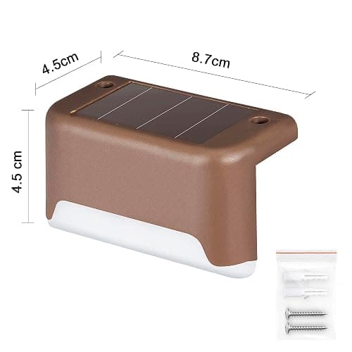 SOLPEX Solar Deck Lights Outdoor 16 Pack,Step Light Waterproof,Warm White | Led Solar lights for Outdoor Stairs,Step,Fence,Yard,Patio and Pathway thumbnail 3