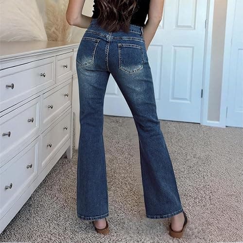 Flare Jeans for Women Stretchy Sexy Low Rise Jeans Boyfriend Flared Denim Pants Dressy Casual Jean Leggings Streetwear thumbnail 6