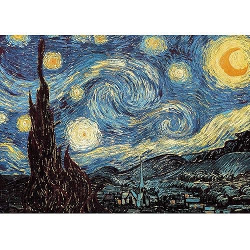 BEIWO Puzzle-Starry Night by Vincent Van Gogh Jigsaw Puzzles, 1000 Piece Puzzles for Adults and Kids (Starry Night, Square-1000 Pieces) - Image 1