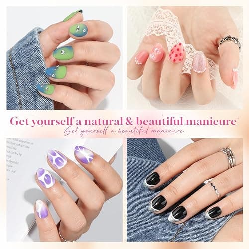 UNA GELLA Extra Short Almond Nail Tips, 312pcs XS Short Almond Gel Nail Tips Pre-Shaped Half Matte Full Cover No Need File Soft Gel Clear Fake Nails for Nails Extension Home DIY Salon 12 Sizes thumbnail 2