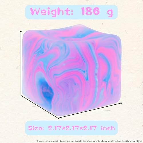 Stress Cube for Kid & Adults, Gel Filled Squishy Toys for Kids Stress Relief - High Density Squeeze Balls for Students Calming, Fidgets for Classroom Prize Toys thumbnail 3