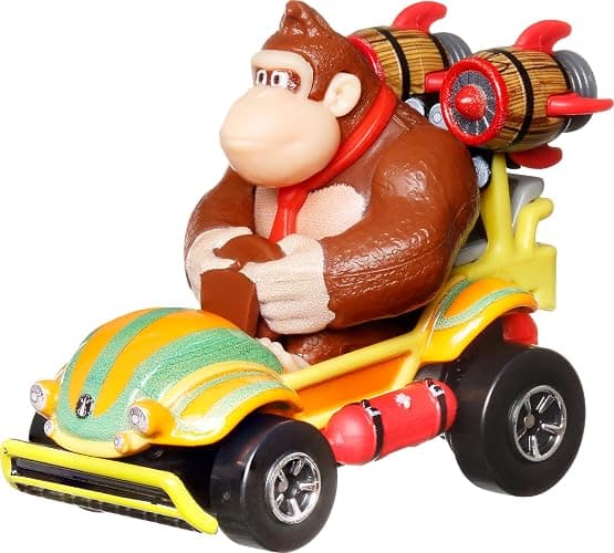 Hot Wheels Mario Kart Toy Vehicle 4-Pack with Princess Peach on Moto Exclusive for Kids Ages 3 and Up thumbnail 2
