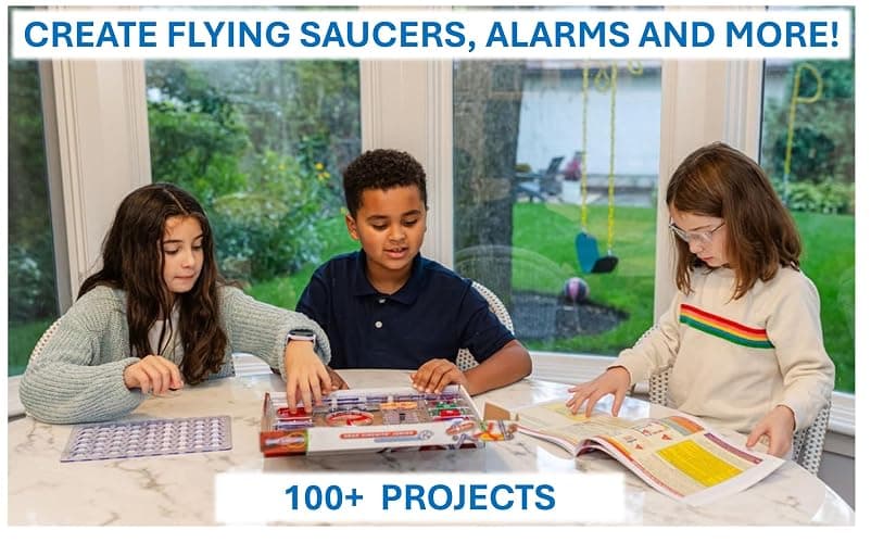 Snap Circuits Jr. SC-100 Electronics Exploration Kit, Over 100 Projects, Full Color Project Manual, 28 Parts, STEM Educational Toy for Kids 8 + thumbnail 2