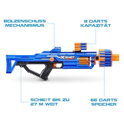 XSHOT Insanity Bezerko by ZURU - 48 Dart Outdoor Toy with Air Pocket Technology and Storage for Boys, Girls, Teens and Adults thumbnail 3