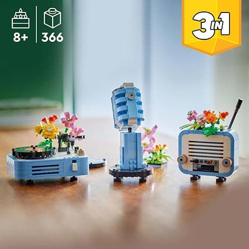 LEGO 31172 Creator Flower and Record Player Toy, Toy, Birthday Present, Blocks, Boys, Girls, Children, 8, 9, 10, Elementary School Students thumbnail 2