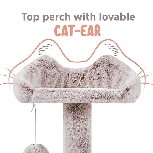 Yaheetech 54in Cat Tree, Cat Tower with Double Cat Condo, Sisal Scratching Posts, and Dangling Balls, Cat Furniture Kitten Play House thumbnail 7