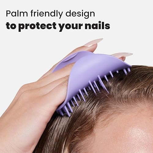 Tangle Teezer Scalp & Shampoo Hairbrush, to Exfoliate, Massage, and Cleanse, for All Hair Types, Lavender Lite Purple thumbnail 4