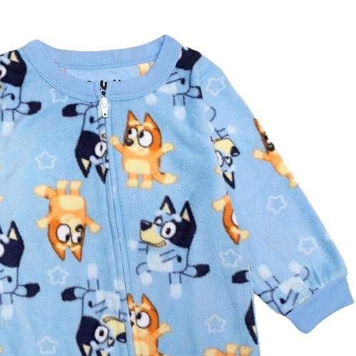 Bluey Boys' Footed Blanket Sleeper, Comfortable Pajamas, Soft & Cute for Kids thumbnail 3