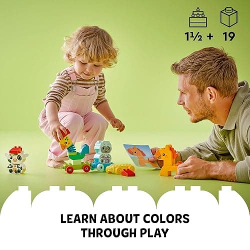 Tatum: LEGO DUPLO My First Animal Train Building Set and Horse Toy, Educational Toy for Toddlers Ages 1-3 with 4 Animal Figures, Creative Nature Toy Birthday Gift for Preschoolers, 10412 thumbnail 2