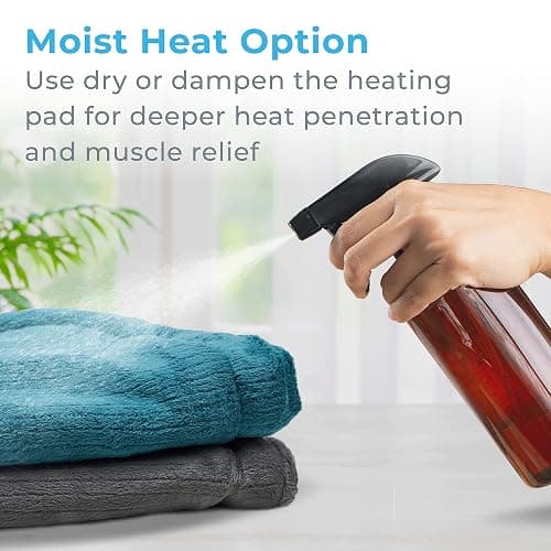 Pure Enrichment PureRelief Neck & Shoulder Heating Pad - 4 Heat Settings, Auto Shut-Off, Universal Fit, Magnet Closure, Soft Micromink, Storage Bag, 5-Year Warranty, Machine Wash (Turquoise Blue) thumbnail 5