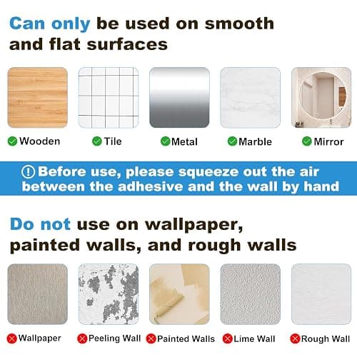 Kawfle Adhesive Shower Caddy, 2 Pack Acrylic Bathroom Shelves, No Drill Wall Mount Organizer Storage Shelf thumbnail 6