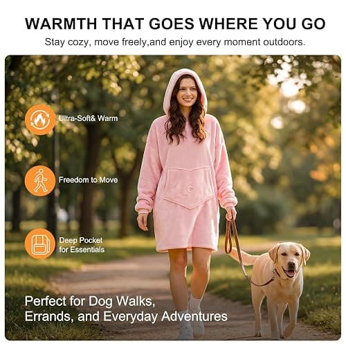 C hello cloud Oversized Hoodie Blanket, Wearable Blanket sweatshirt, Ultra Soft Sherpa Fleece Comfy Snuggle Hoodie thumbnail 8