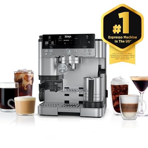 Ninja Luxe Café 3-in-1 Espresso, Drip Coffee and Cold Brew Machine | Intergrated Coffee Grinder, Milk Frother, Assisted Tamper & Built-In Espresso Accessory Storage | Stainless Steel | ES601 thumbnail 4