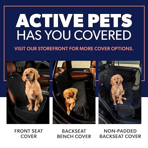Active Pets Beige XL Dog Car Hammock Back Seat Cover, Waterproof Backseat Cover Protector for Truck Bench Rear of Sedans or SUVs, Essential Pet Supplies Vacuum or Wipe Clean, Machine Washable thumbnail 9