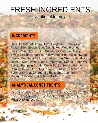Niteangel Nature Golden Hamster Food: 1kg/35.27oz Complete & Balanced Diet | Selected Well-Matched Nutrient Composition & No Additives Treats Small Animal Food for Syrian Golden Hamsters or Small-Pets thumbnail 3