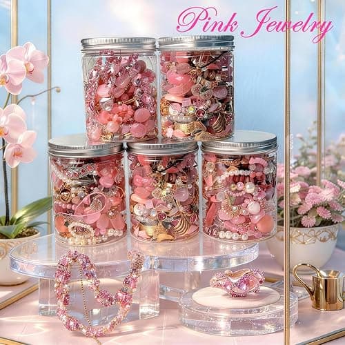 SMUOBT Mystery Jewelry Jar Bundle - Surprise Vintage Jewelry Box for Women,Gift Jewelry Set (Necklace, Earrings, Rings,Kracelet,Keychain) - Unique Birthday Gift for Women thumbnail 2
