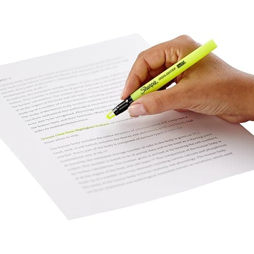 Sharpie Clear View Highlighter Sticks, Chisel Tip Fluorescent Highlighters, See Through Tip Highlighter Marker Set, Assorted Colors, 8 Count - 8 Count (Pack of 1) - Highlighter thumbnail 16