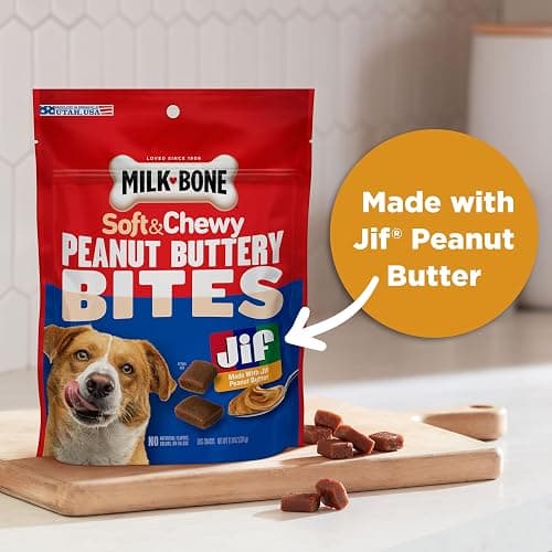 Milk-Bone Peanut Buttery Bites Soft Dog Treats with Jif Peanut Butter, 11.8 Ounce Bag thumbnail 5