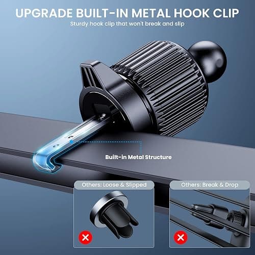 BIPOPIBO Phone Mount for Car Holders Cell Phon Holder Hands Free Phone Stand for Car Vent Automobile Mount Fit iPhone Android Smartphoe Universal Camera Mount Stabilizers thumbnail 4