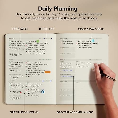 Dated, 2026 Planner, 8.5" x 11" - The #1 Productivity Planner to Achieve Your 2026 Goals - Planner 2026-2027 by PRODUCTIVITY STORE (A4, GREY) thumbnail 3