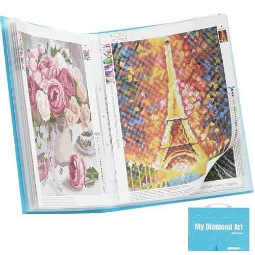 ARTDOT A3 Storage Book for Diamond Painting Kits, Diamond Art Portfolio Folder with 30 Pocket Slevees Protectors - Image 1