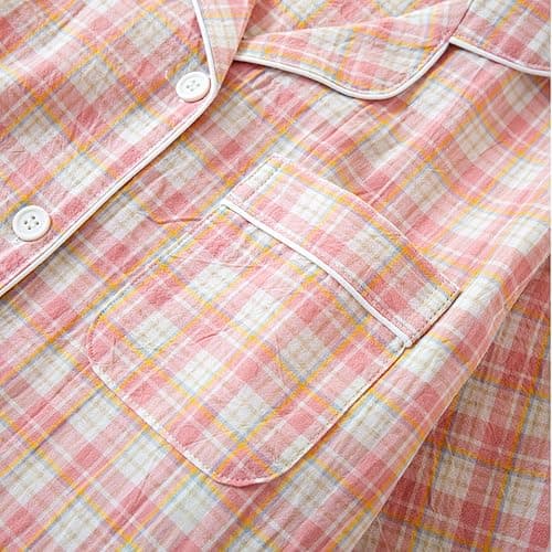 STMAHER Women's 2 Piece Cotton Pajama Sets Long Sleeve Sleepwear Button Down Soft Lightweight Pj Pants Set With Pockets thumbnail 5
