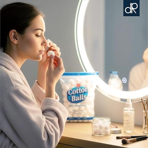 DecorRack 300 Small Cotton Balls for Make-Up, Nail Polish Removal, Pet Care, Applying Oil Lotion or Powder, Made from 100% Pure & Natural Cotton, Soft and Absorbent for Household Needs (300 Count) thumbnail 2