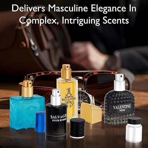 Signature Scent 4-Piece Mini Fragrance Set for Men Includes Savvy/1 Billion/Verse/Valentine Collection of Woody, Spicy, Citrus & Aromatic Fragrance Non-Irritating Ingredient Each One in 30ml Bottle thumbnail 8
