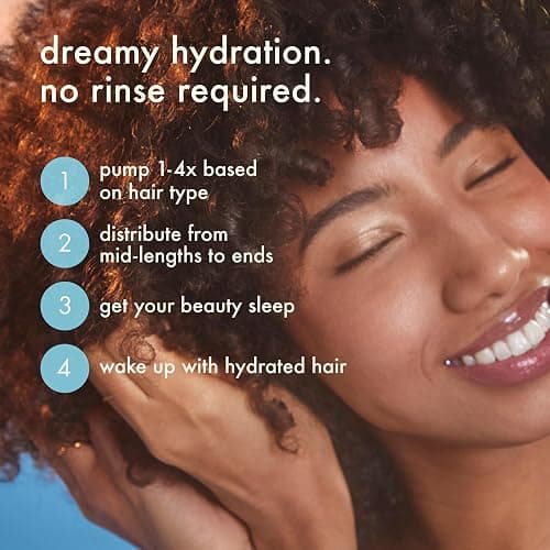 amika dream routine overnight hydrating hair mask | no rinse leave-in treatment for dry hair, ultra-hydrating, with hyaluronic acid for long-lasting moisture thumbnail 6