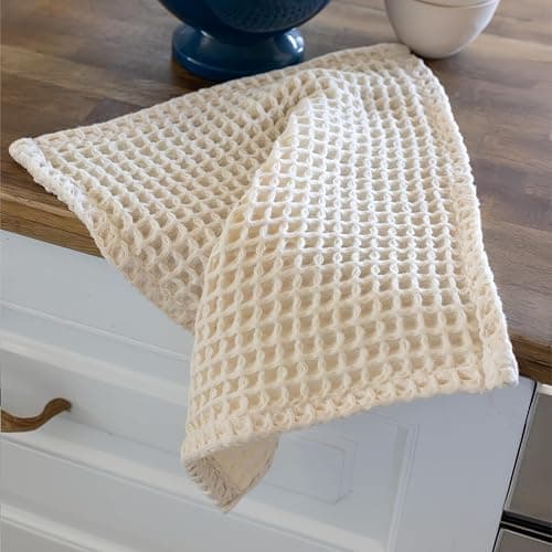 Viva Maison Premium 100% Turkish Cotton Wash Cloths & Face Towels Pack of 8, Luxury Turkish Waffle Washcloth Ideal for Bath, Makeup, Kitchen (Natural, Set of 8 Washcloths) thumbnail 7