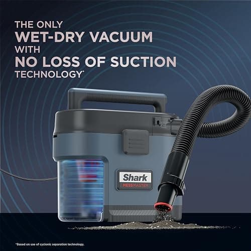 Shark VS101 MessMaster Portable Wet Dry Vacuum, 1 Gallon Capacity, Corded, Perfect for Pets & Cars, AnyBag Tech, Self-Cleaning, Ultra-Powerful Suction for Tough Wet & Dry Messes, Blue thumbnail 12