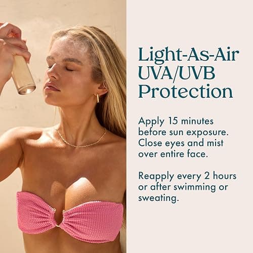 Kopari Sunglaze Sheer Setting Mist Sunscreen SPF 50, Weightless, Fast Drying, Ultra-Fine Setting Spray, Made With Hyaluronic Acid, Sets Makeup For A Hydrated, Dewy Finish, 2.53 fl oz thumbnail 5